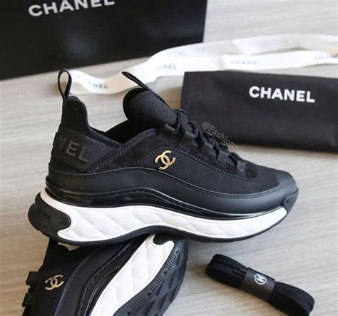 chanel trainers women black|Black Chanel sneakers 2020.